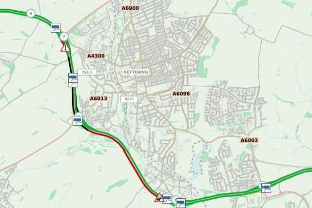 The exit is blocked at junction seven