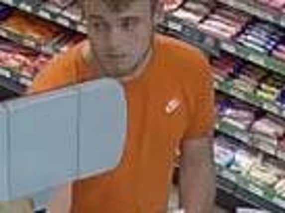 Police officers have released this CCTV image of a man they wish to speak to in relation to the incident