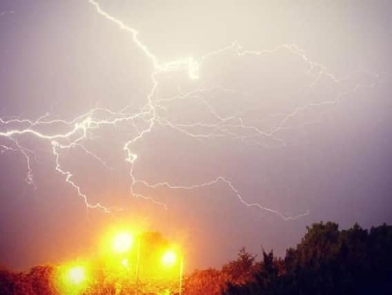 A yellow weather warning has been issued for thunderstorms in Northamptonshire today (Tuesday)