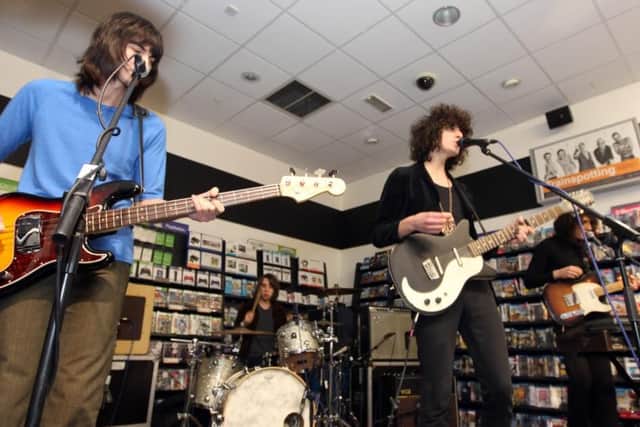 Temples performing in HMV in 2014