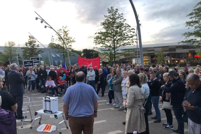Around 250 people heard Eamonn Norton urging people to stop the coup