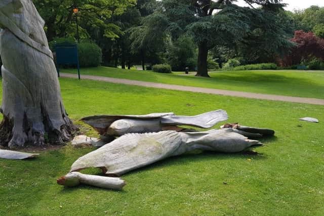 The sculpture was also vandalised in June last year