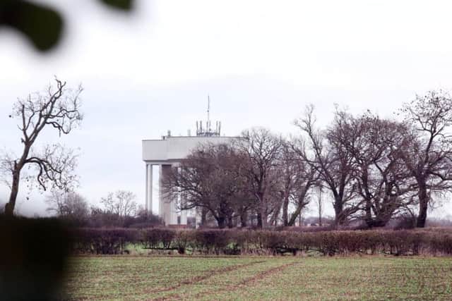 The land is near the Corby water tower.