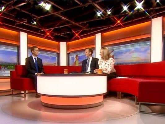 Matthew Hoy was on BBC Breakfast's red sofa to talk about an advice campaign on grab bags
