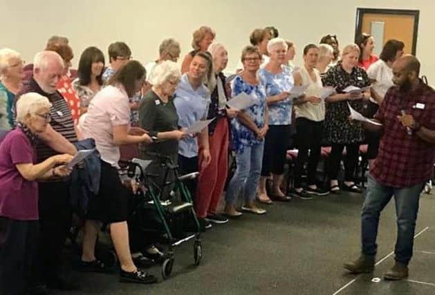 Wellingborough Dementia Signs Out choir in rehearsal