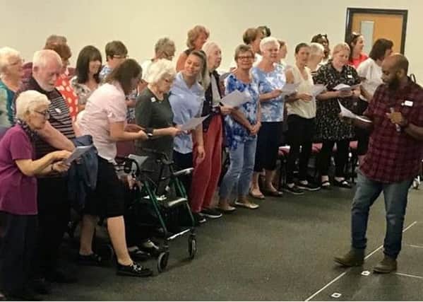 Wellingborough Dementia Signs Out choir in rehearsal