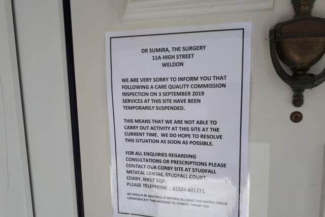 Dr Sumiras surgery in Weldon is temporarily closed