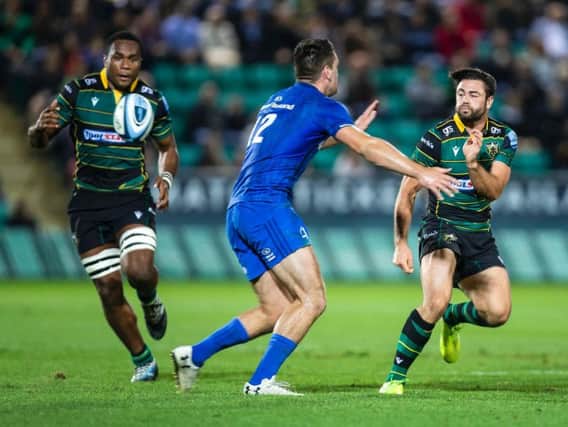 Tui Uru and Henry Taylor in action against Leinster (picture: Kirsty Edmonds)