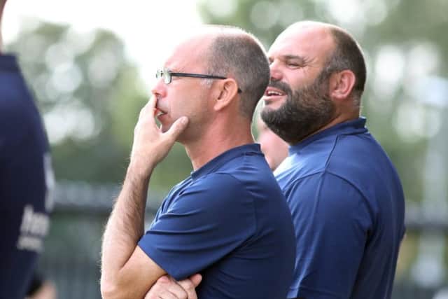 Diamonds boss Andy Peaks watches on from the sidelines