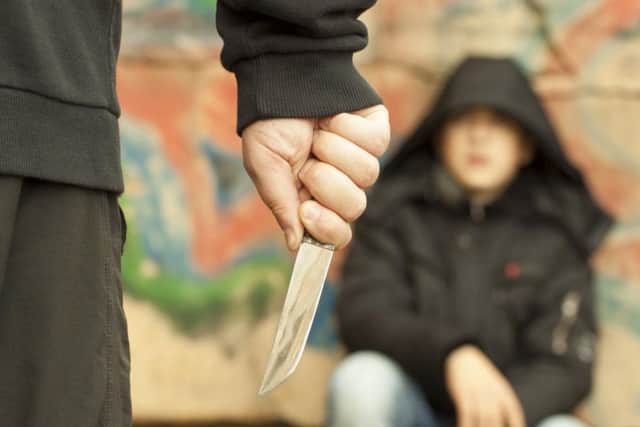 Knife crime stock