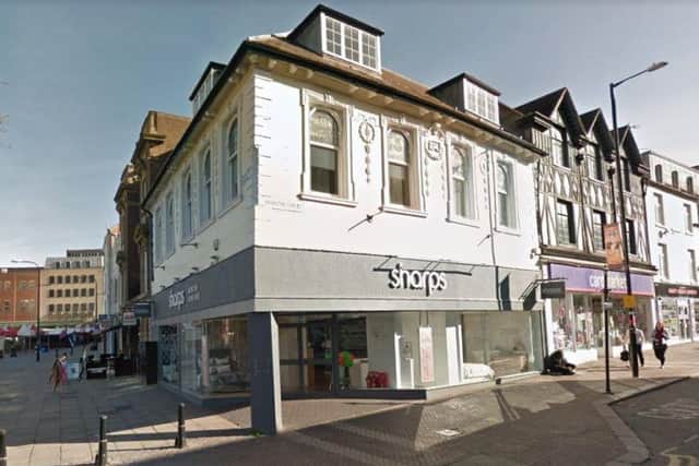 The incident took place outside Sharps bedrooms in Abington Street.