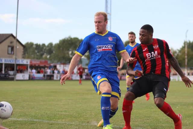 Aaron O'Connor was back in the Kettering Town starting line-up as they picked up a much-needed 2-1 win over Alfreton Town. Picture by Peter Short
