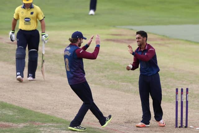 Saif Zaib (right) is staying at Northants