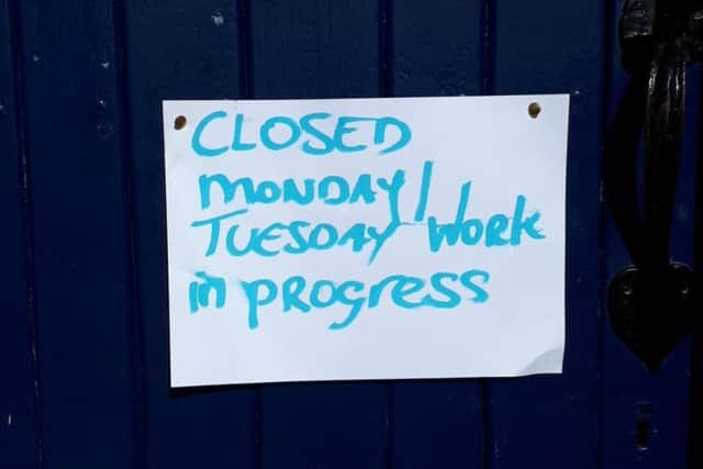 The sign on The White Hart in Corby Old Village