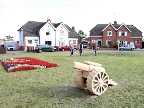 The cannon was carved from the historic trees which were felled. Pictures by Alison Bagley.