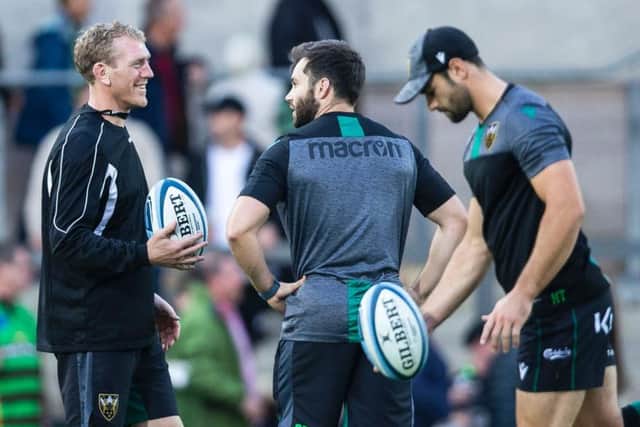 Saints attack coach Sam Vesty (left) is enjoying the chance Chris Boyd has given him