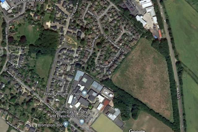 Land earmarked for development off St Christopher's Drive