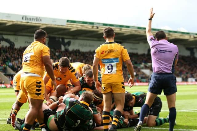 James Fish scored Saints' first try
