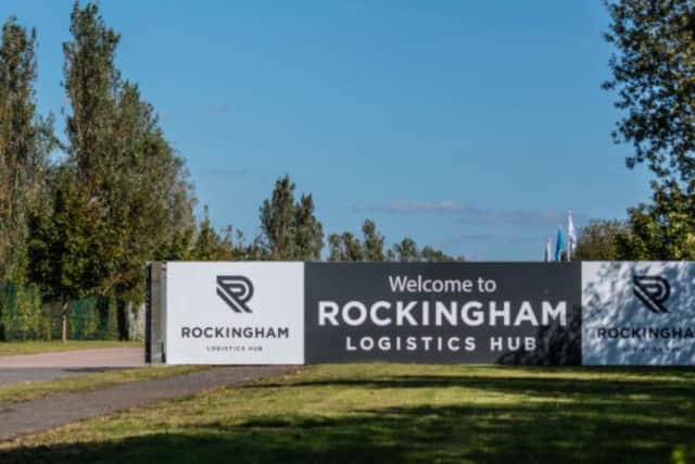 The new entrance to the site in Corby