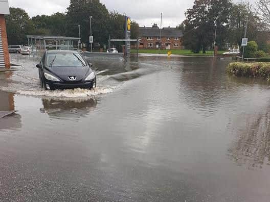 Lidl car park is under water