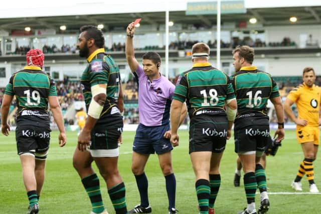 Taqele Naiyaravoro was red carded by referee Michael Hudson last Saturday