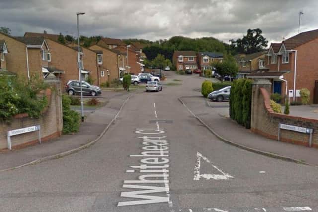 The incident took place in Whiteheart Close.