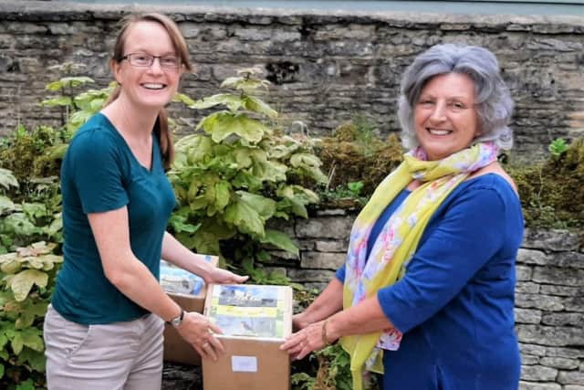 Ali Brand-Barker from Nenescape  hands over new trails to Elaine Wakerley