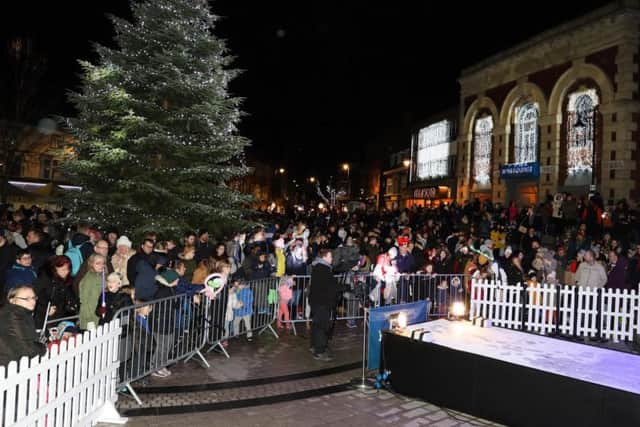The crowd at last year's big switch on. Picture by Alison Bagley.