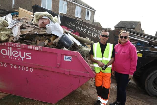 Lee Cowell and Michelle Hill of Bailey's Skip Hire