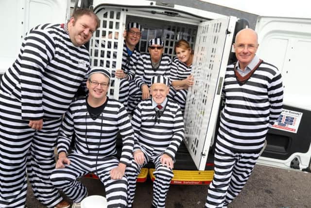 The seven 'cheeky' convicts. Pictures by Alison Bagley.