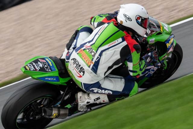 Milo Ward in action at Donington Park. Picture by Michael Hallam