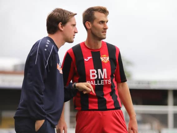 Steve Kinniburgh and Luke Graham their first home game as joint caretaker-managers of Kettering Town this weekend. Picture by Peter Short