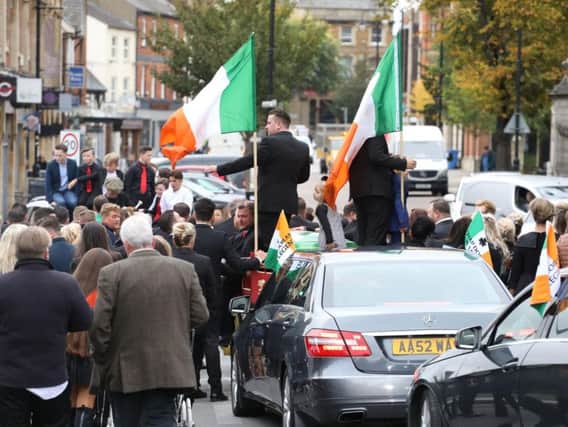Some roads in Kettering were disrupted by a funeral cortege today
