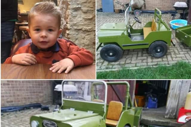 Brodie, who will be 3 in January, and the stolen jeep