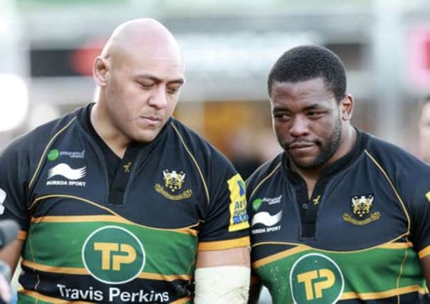 CHANCE TO SAY GOODBYE - Soane Tonga'uiha (left) and Brian Mujati are leaving the Saints at the end of the season (Picture: Linda Dawson)