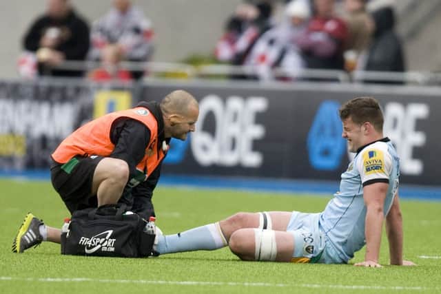 BIG BOOST - Calum Clark picked up an injury in the win at Saracens but is set to be fit for the Premiership final (picture by Linda Dawson)