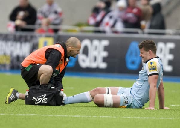 BIG BOOST - Calum Clark picked up an injury in the win at Saracens but is set to be fit for the Premiership final (picture by Linda Dawson)