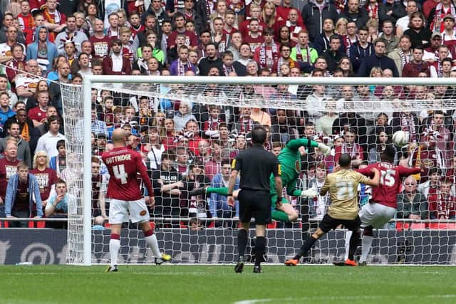 Northampton Town League Two Play-Off Final V Bradford City at Wembley Stadium.