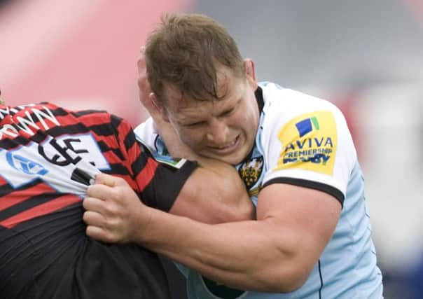KEY CLASH - Saints skipper Dylan Hartley will square up to England team-mate Tom Youngs in Saturday's Premiership grand final (picture by Linda Dawson)