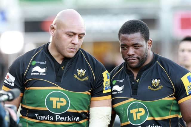 THEY'RE OFF - Soane Tonga'uiha and Brian Mujati are leaving Saints to join Racing Metro (picture by Linda Dawson)