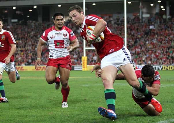 TURNING ON THE STYLE - George North in action against the Queensland Reds