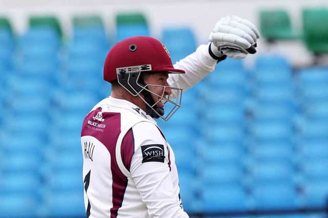 Andrew Hall played second fiddle in a large fifth-wicket stand with David Sales