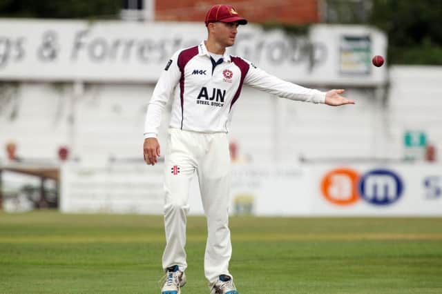 Northants captain Stephen Peters directs traffic during the draw with Gloucestershire