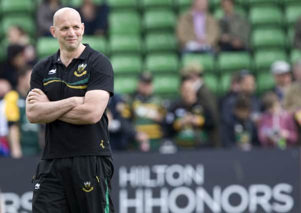 HAPPY MAN - Jim Mallinder has been impressed with new Saints attack coach Alex King (picture by Linda Dawson)
