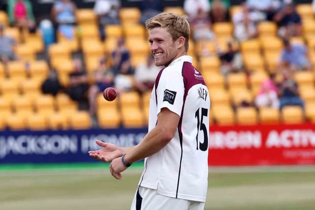 County Championship cricket at the County Ground
Northants v Glamorgan.
David Willey.