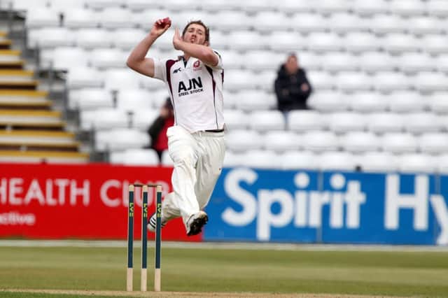 Steven Crook took one of two Hampshire wickets to fall on day two