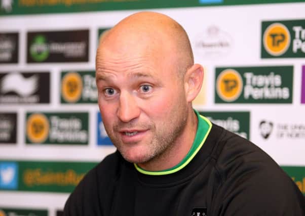 WORDS OF WISDOM -  Alex King has outlined what he wants from Saints fly-half Stephen Myler (picture by Kelly Cooper)