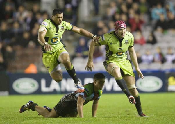 MASSIVE WIN - Luther Burrell (left) wants Saints to continue the form that saw them dispose of Quins on Friday night (picture by Linda Dawson)