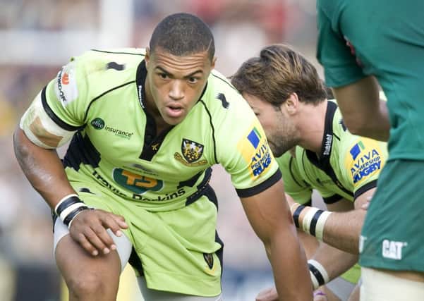CATCHING THE EYE - Saints centre Luther Burrell (picture by Linda Dawson)