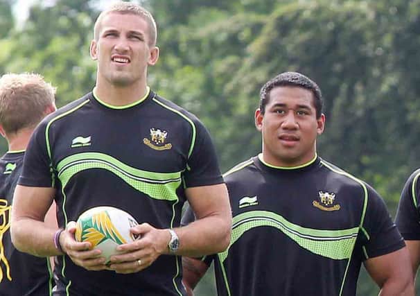 STARTING - Christian Day (left) and Salesi Ma'afu will line up for Saints at Castres tomorrow